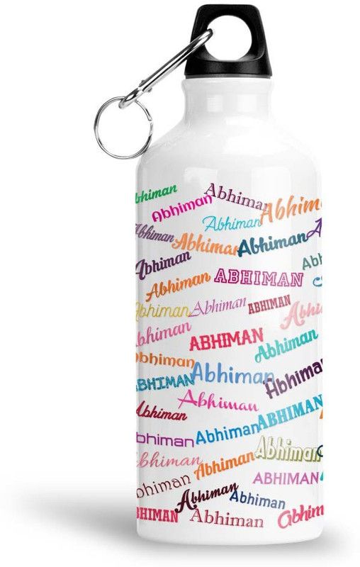 Furnish Fantasy Aluminium 750ml Water Bottle- Best Happy Birthday, Return Gift for Kids, Abhiman 750 ml Sipper  (Pack of 1, White, Aluminium)