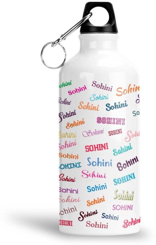 Furnish Fantasy Colorful Aluminium Sipper Bottle-Best Happy Birthday Gift for Kids, Name - Sohini 600 ml Sipper  (Pack of 1, White, Aluminium)
