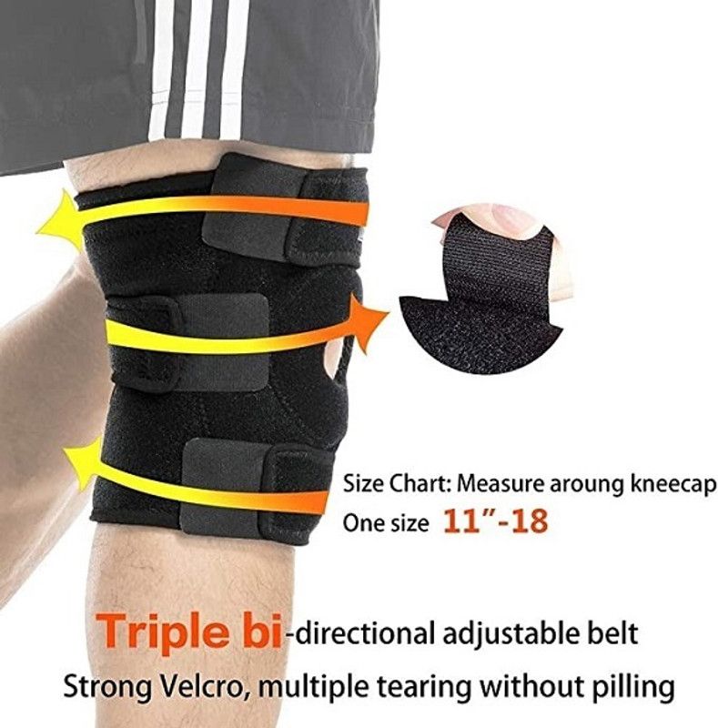 MODERNEHUB SUPPORT-SUPPORT Knee Pain Relief Open Patella Women and Men- Red Knee Support Knee, Calf & Thigh Support  (Black)