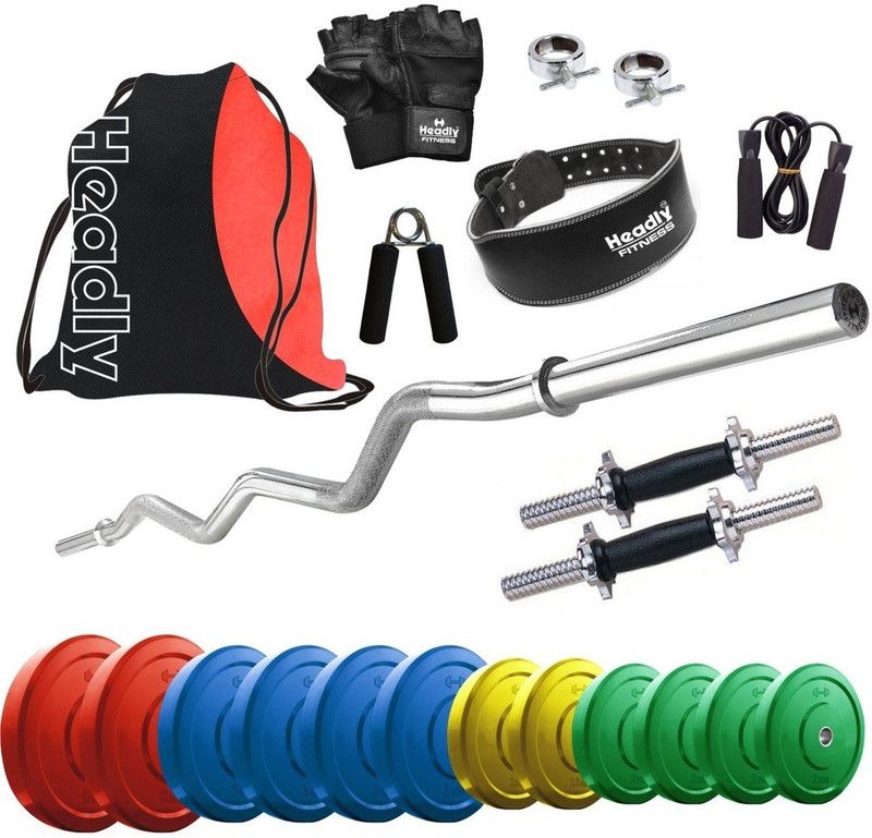 Headly 35 kg Premium CP-HR-35KGCOMBO23 Coloured Home Gym Combo
