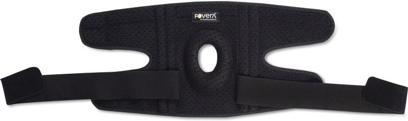 FOVERA Adjustable Knee Brace (Single) with Side Stabilizers & Patella Gel Pads Knee Support  (Black)