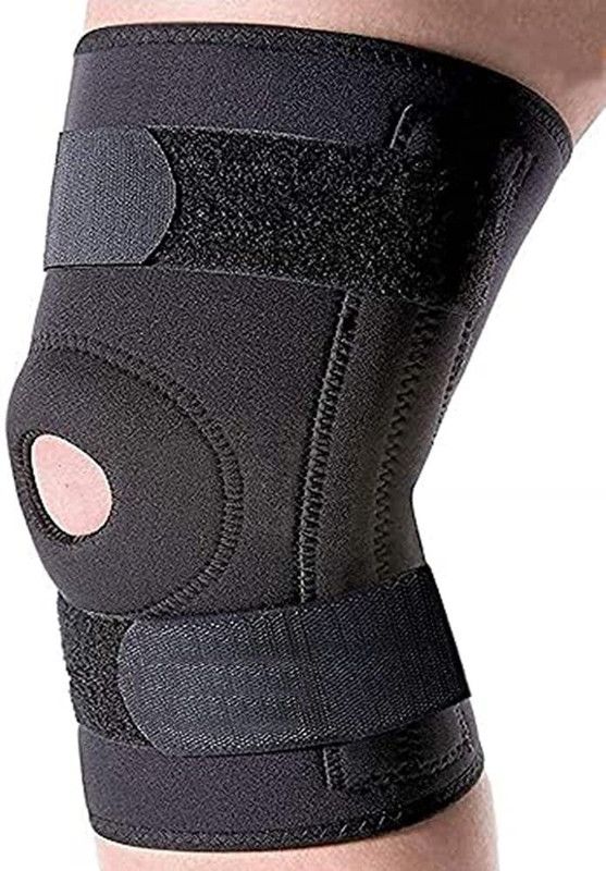 ANTONIS Open Patella Knee Cap Support Brace for Sports, Gym, Running, Arthritis Knee Support  (Black)