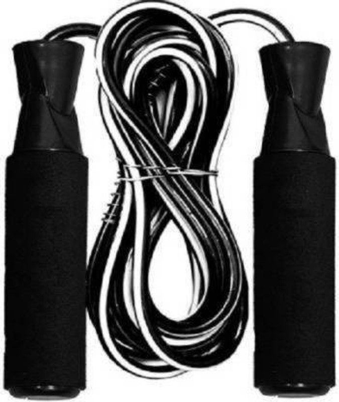 MANNU CREATION Skipping-Rope(Black - Colour) Jump Skipping Rope for Men, Women, Weight Loss Ball Bearing Skipping Rope  (Black, Length: 300 cm)