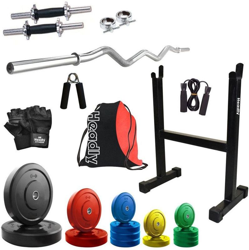 Headly 55 kg Premium CP-HR-55KGCOMBO14 Coloured Home Gym Combo