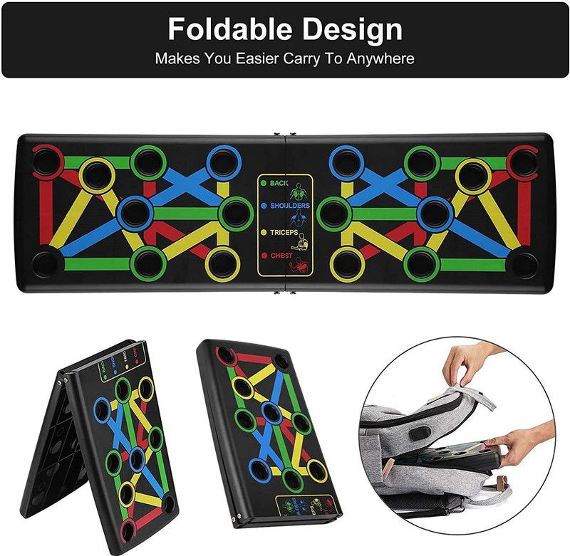 SALEGROW 10in1Portable PushUp Board with Strong GripHandle for ChestPress Home&Gym Exercise Push-up Bar  (Multicolor)