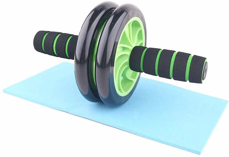 Futurekart Abdominal Wheel Ab Roller with Knee Mat for Exercise Fitness Gym Ab Exerciser  (Green, Black)