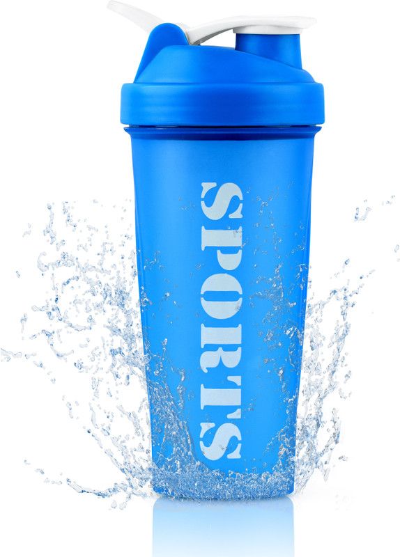 TRUE INDIAN Amazing Quality Of Gym Shaker| Sipper Bottle|Protein Shaker Bottle|Shaker Bottle 600 ml Shaker  (Pack of 1, Blue, Plastic)