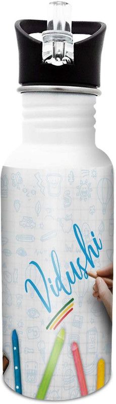 HOT MUGGS Vidushi-Crayons 600 ml Sipper  (Pack of 1, Multicolor, Steel)