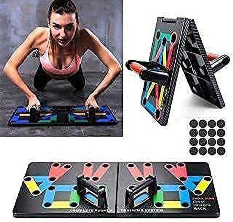Bimal 10 In 1 PushUp Board portable and for home gyming Push-up Bar  (Black)