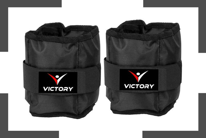 VICTORY (500 gm X 2) Pair Black Ankle Weight  (1 kg)