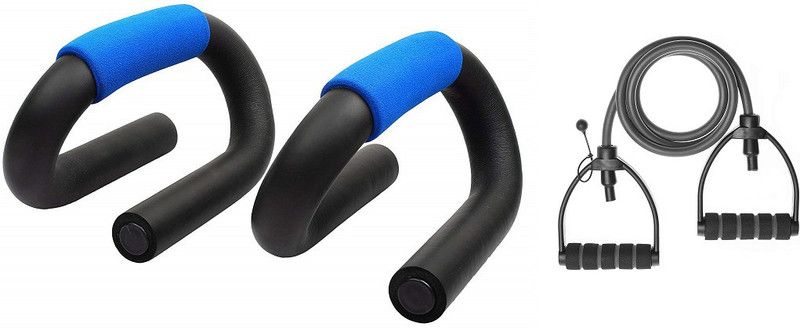 Pheonix Combo Of Push Up Bar With Adjustable Single Toning Tube For Men And Women Fitness Accessory Kit Kit