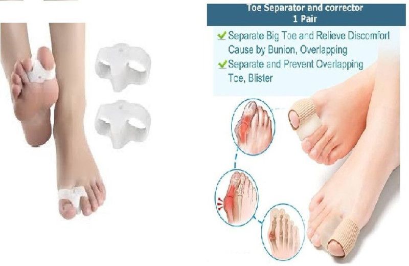 Digital Shoppy 1 Pair Silicone Toe Separator Bunion 1Pair Health Orthopedics Bunions Finger Sleeve  (Pack of 4)