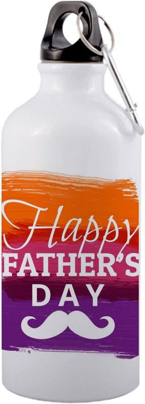 COLOR YARD best happy fathers day in white text design on white 600 ml Sipper  (Pack of 1, White, Aluminium)