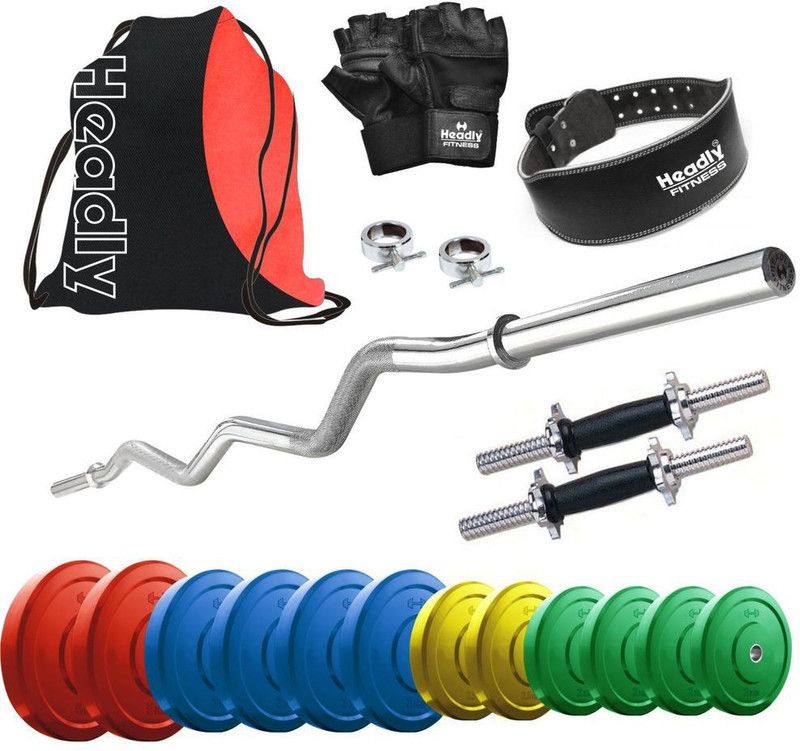 Headly 35 kg Premium CP-HR-35KGCOMBO24 Coloured Home Gym Combo