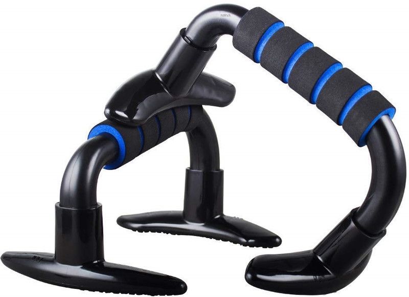NIRVA Push Up Bars, Removable Workout Pushup Stands Handles Set with Comfort Grips Push-up Bar  (Blue)
