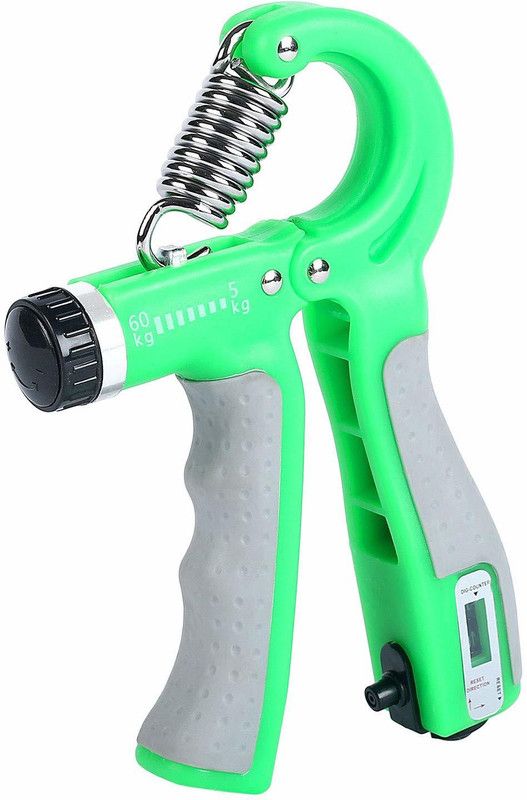 ZURU BUNCH 5-60kg R-Shape Adjustable Countable Hand Gripper Strength Exercise Strengthener Hand Grip/Fitness Grip  (Green)
