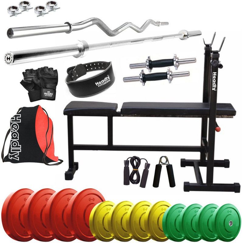 Headly 38 kg Premium CP-HR-38KGCOMBO6 Coloured Home Gym Combo