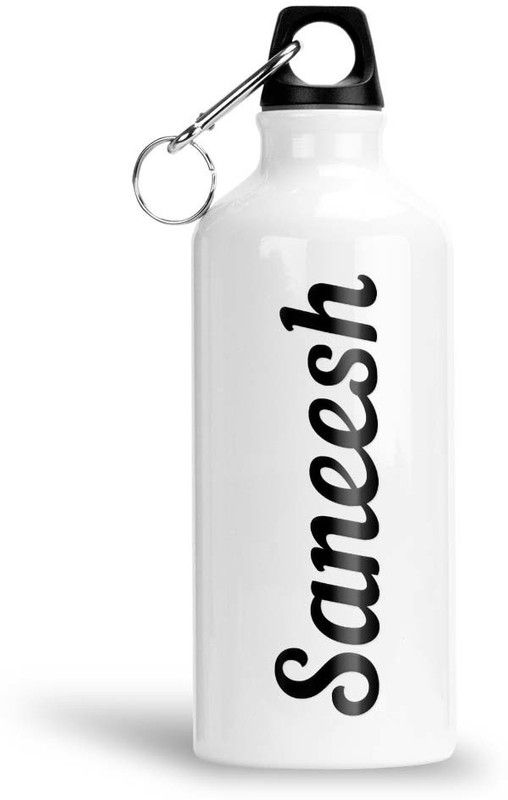 Furnish Fantasy Aluminium Sipper Bottle - Best Gift for Happy Birthday for Kids, Name - Saneesh 600 ml Sipper  (Pack of 1, White, Aluminium)