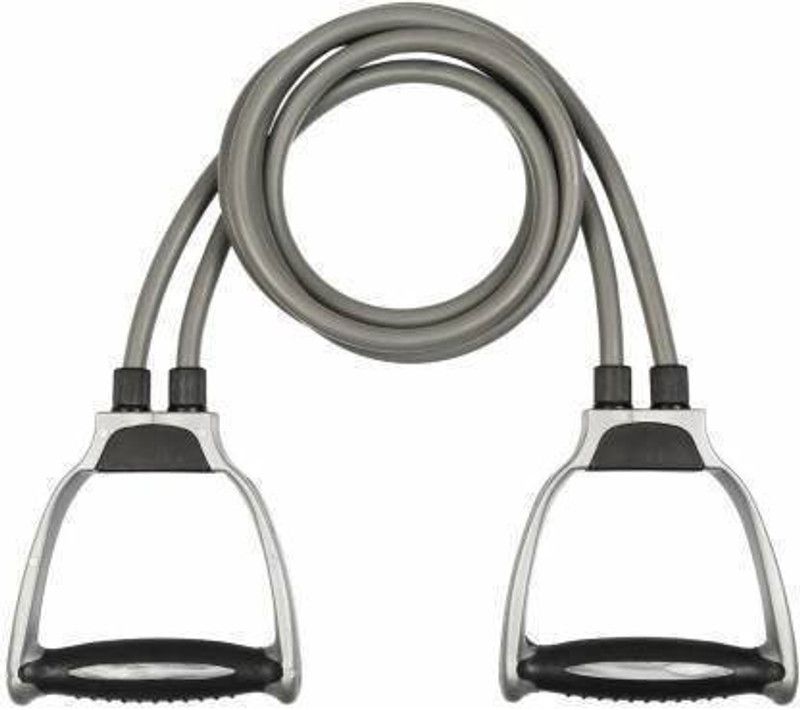 vyas Toning tube stretching body pull rope exerciser Resistance Tube  (Grey)