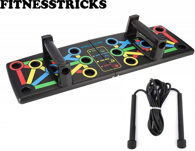 Fitnesstricks Fitness Combo Of Push Up Board With Pencil Rope Fitness Accessory Kit Kit