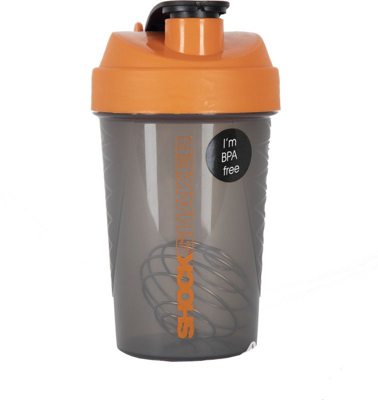 jaype SHOCK SHAKER 400 ml Shaker  (Pack of 1, Grey, Orange, Plastic)