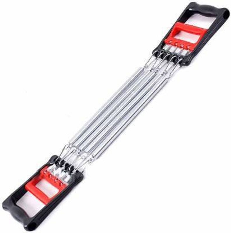 WOLBLIX 2 in 1 Chest Expander with Steel Springs Exerciser Hand Gripper Resistance Tube Resistance Tube  (Multicolor)