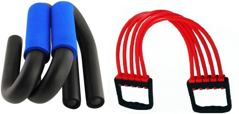 GJSHOP Tummy Trimmer & PUSHUP BAR ( multicolor combo )Gym & Fitness Kit Fitness Accessory Kit Kit