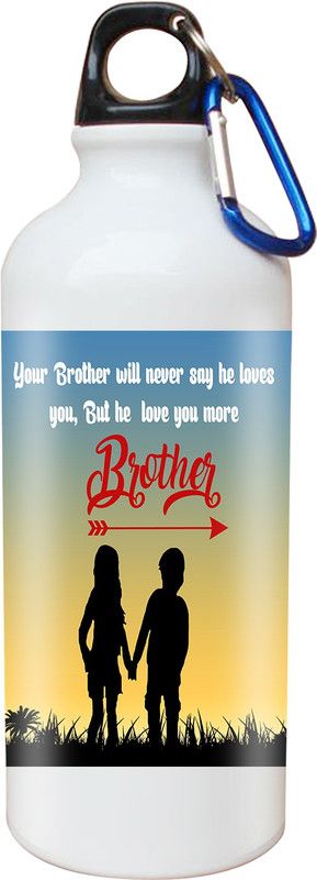 AWANI TRENDS Rakhi gift, gift for brother, water bottel,birthday gift026 450 ml Sipper  (Pack of 1, Multicolor, Aluminium)