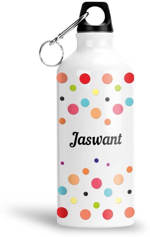 Furnish Fantasy Colorful Dots Aluminium Sipper Bottle - Best Happy Birthday Gift for Kids, Jaswant 600 ml Sipper  (Pack of 1, White, Aluminium)