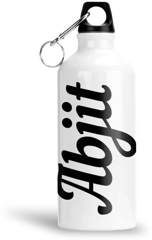 Furnish Fantasy Aluminium Water Bottle 750ml - Best Gift for Happy Birthday, Return Gift, Abjit 750 ml Sipper  (Pack of 1, White, Aluminium)