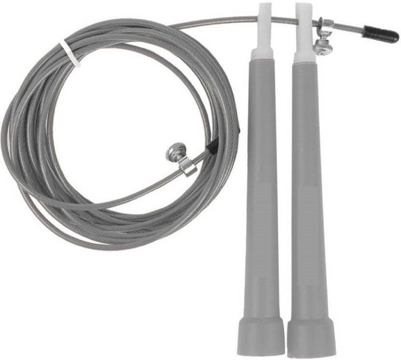 SERVEUTTAM Heavy Cable & Adjustable Length Speed Skipping Rope Speed Skipping Rope  (Grey, Length: 274 cm)