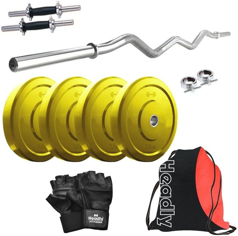 Headly 10 kg Premium CP-HR-10KGCOMBO4 Coloured Home Gym Combo
