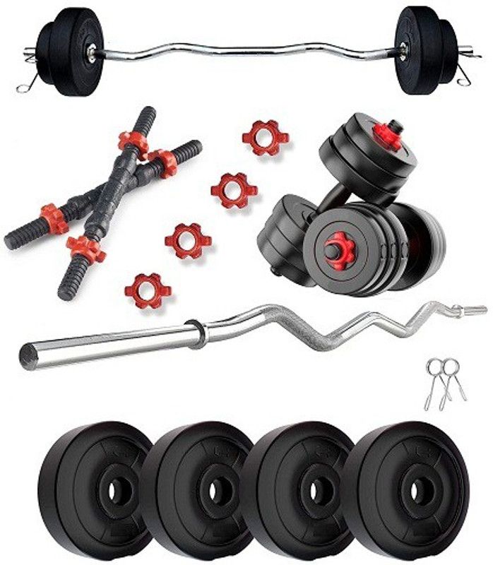 AMAN FIT 10Kg PVC Home gym set Gym & Fitness Kit