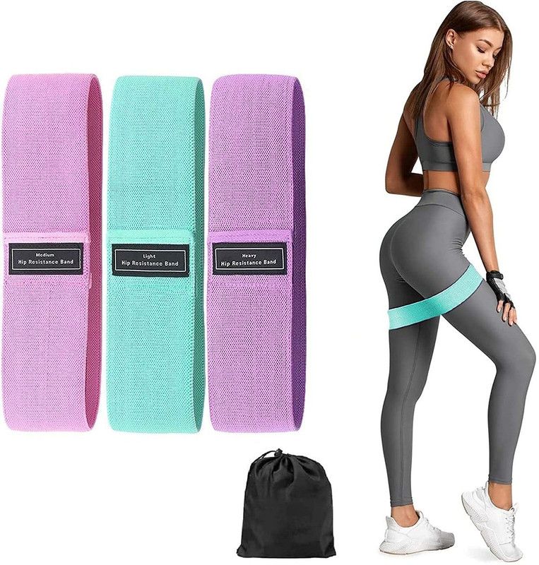 Fitnesstricks Resistance Bands for Legs and Butt, Exercise Bands Set Hip Bands Resistance Tube  (Multicolor)