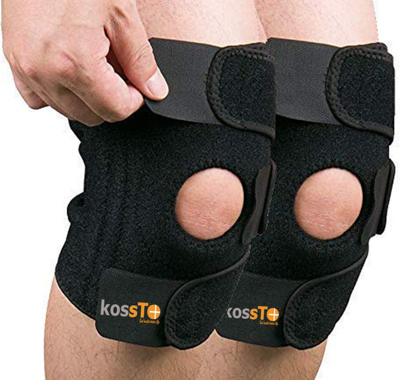 kossto Adjustable Knee Cap Support Brace for Sports Gym Arthritis Joint Pain Relief 1Pair Knee Support
