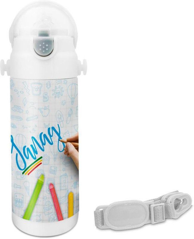 HOT MUGGS Sanag - Crayons Insulated Astro Bottle 350 ml Sipper  (Pack of 1, Multicolor, Steel)