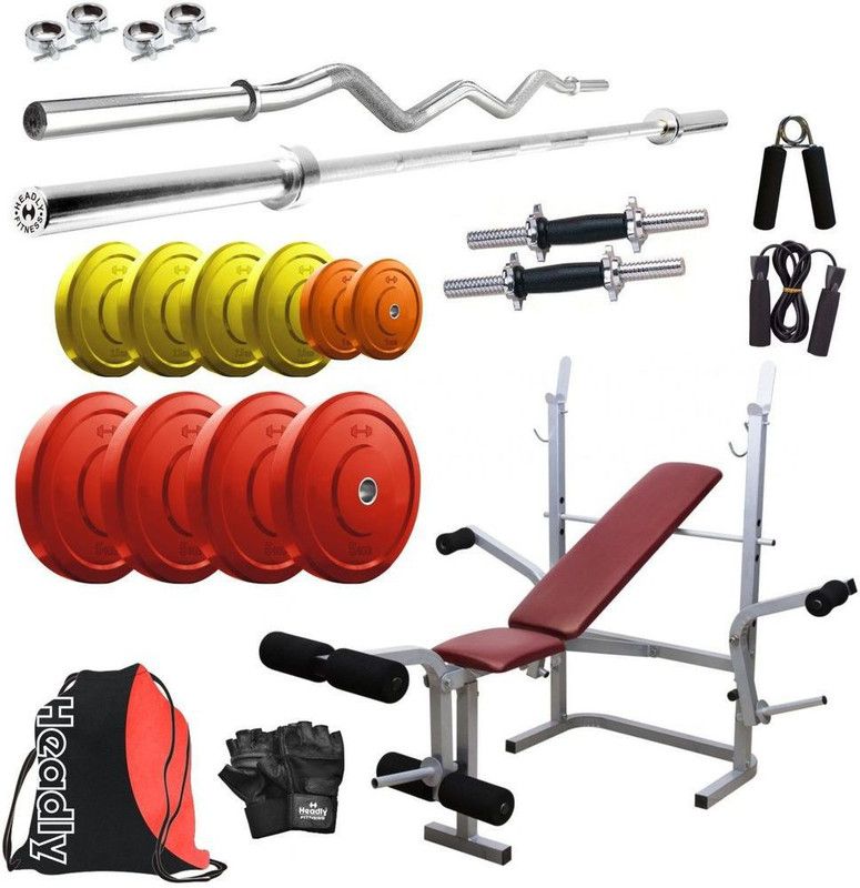 Headly 32 kg Premium CP-HR-32KGCOMBO8 Coloured Home Gym Combo