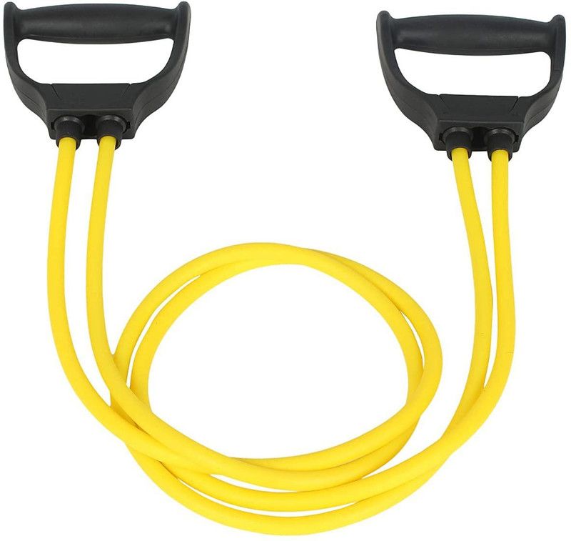 Faduseller Resistance Band, Toning Tube with D Handle for Exercise Workout Resistance Tube  (Yellow)