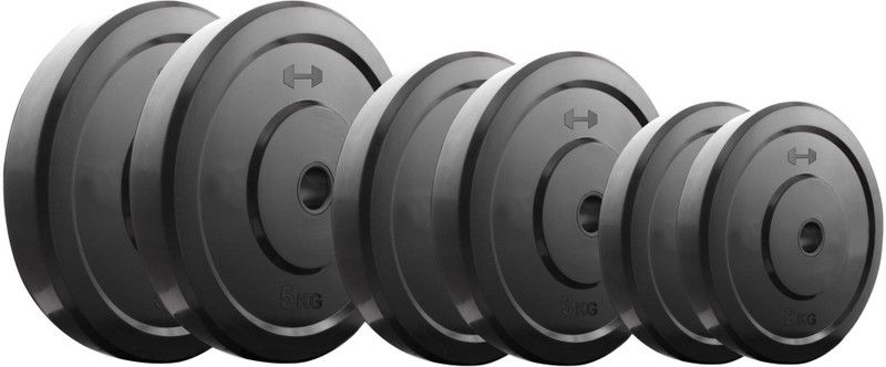 KRX 20 Kg Rubber Black Weight Plate  (20 kg)