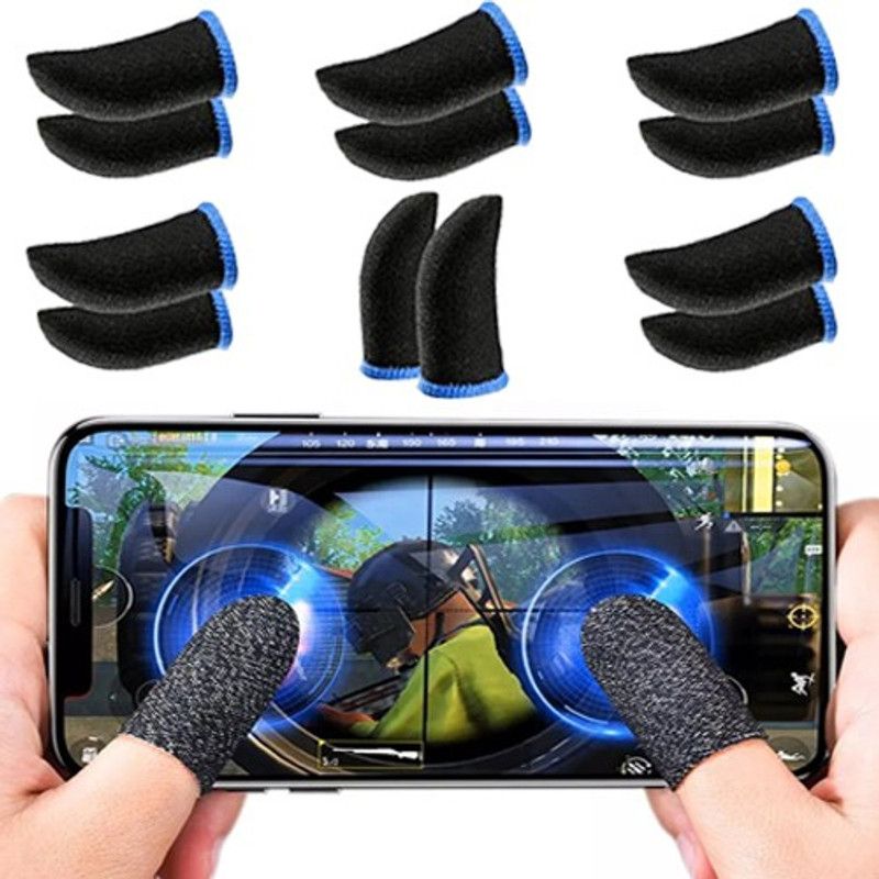 CRETO PUBG Finger Sleeve For Indian Mobile Gamer, Anti Sweat Breathable Finger Sleeve Finger Sleeve  (Pack of 12)