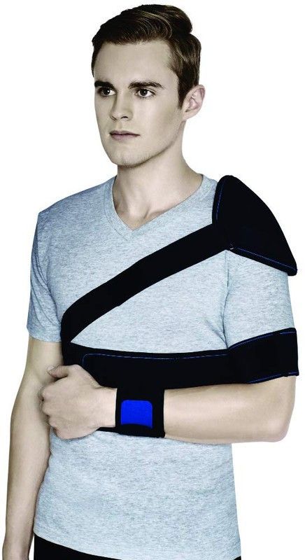 VISSCO Core Elastic Shoulder Immobiliser With Cap-Large Shoulder Support  (Black)