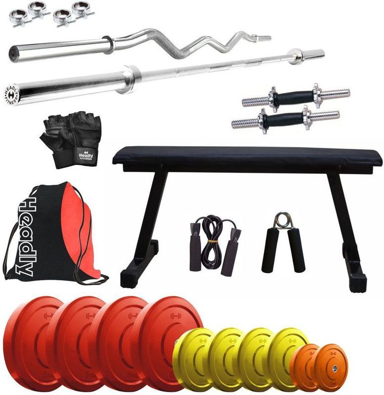 Headly 32 kg Premium CP-HR-32KGCOMBO7 Coloured Home Gym Combo
