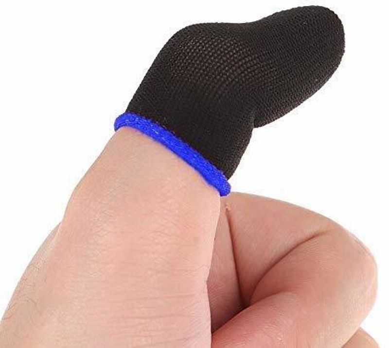 TOPERO Finger Sleeves Slip Proof for gaming ( BLACK For iOS, Android) Finger Sleeve  (Pack of 2)