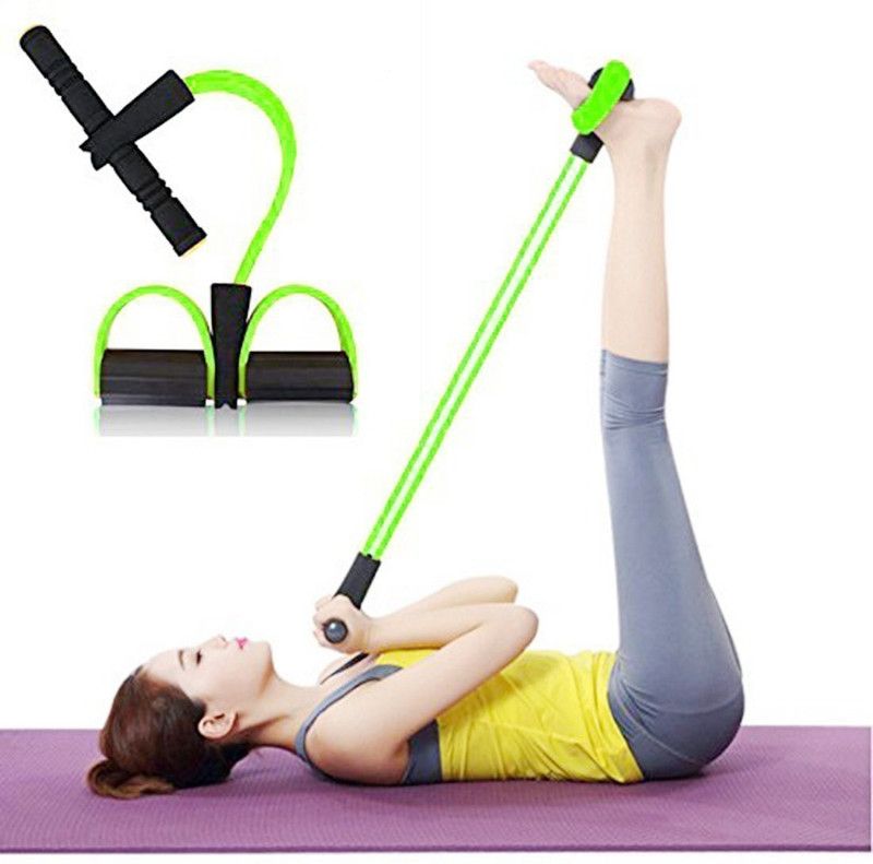 YUJASV Pull Reducer for Fitness Exercise Body Shaper Waist Trimmer Toning Rope Tube Ab Exerciser  (Green)