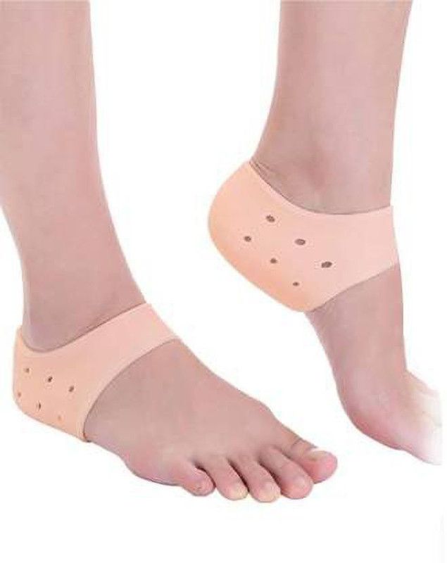 Future World Silicone Heel Protector foot protector,pain relief Anti-Crack Pad Socks Heel Support  (Multicolor)