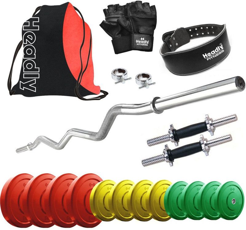 Headly 38 kg Premium CP-HR-38KGCOMBO24 Coloured Home Gym Combo