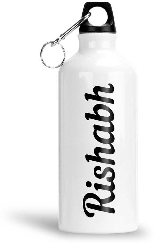 Furnish Fantasy Aluminium Sipper Bottle - Best Gift for Happy Birthday for Kids, Name - Rishabh 600 ml Sipper  (Pack of 1, White, Aluminium)