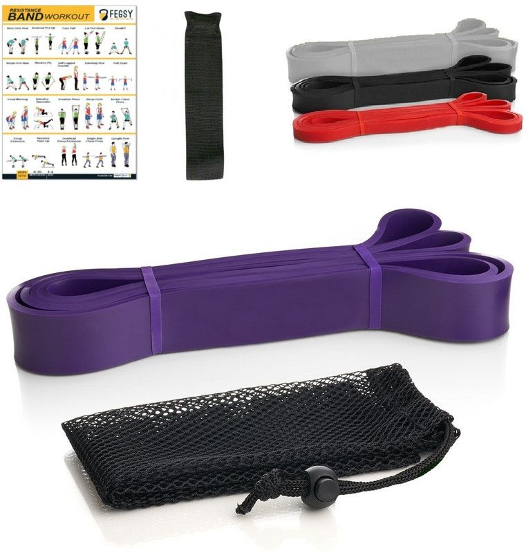 FEGSY Premium Quality Latex Pull-Up Assist Band Resistance Bands Resistance Tube  (Purple)