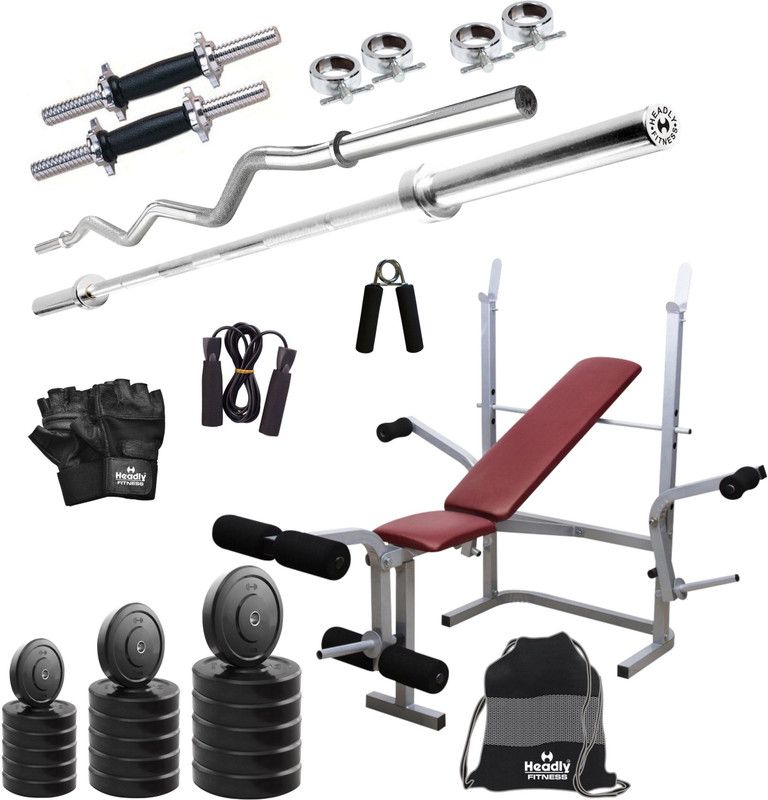 Headly 100 kg 100 kg Combo BB 8 Convenient Home Gym Combo