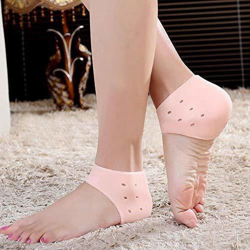 riyu retails Silicone Gel Heel Socks for Swelling, Pain Relief, Foot Care Ankle Support Pad Foot Support